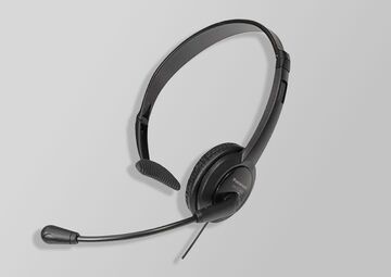 Ansicht auf ein schwarzes Headset.