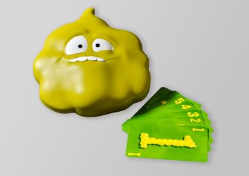 gruene spielkarten mit gruenem buzzer 