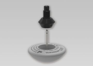 Ansicht auf eine flache Stockspitze des IO Blindenlangstocks