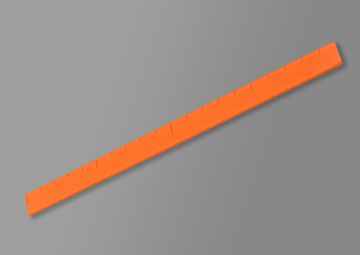 Ansicht auf das orangene Lineal.