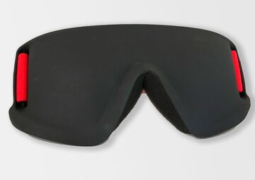 Ansicht auf die schwarze Brille.