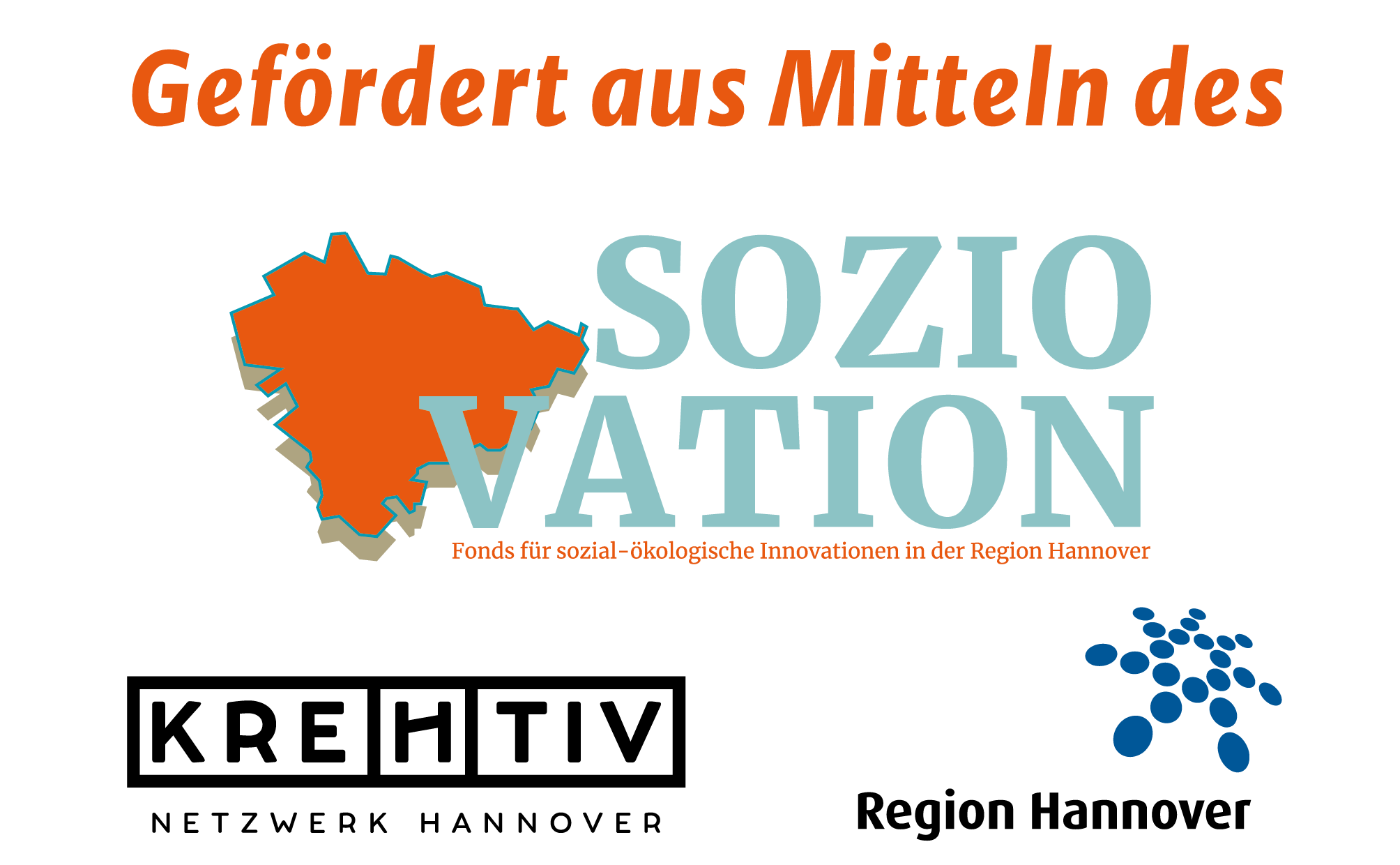 Logo: Gefördert aus den Mitteln des Soziation Fonds für sozial-ökologische Innovationen in der Region Hannover