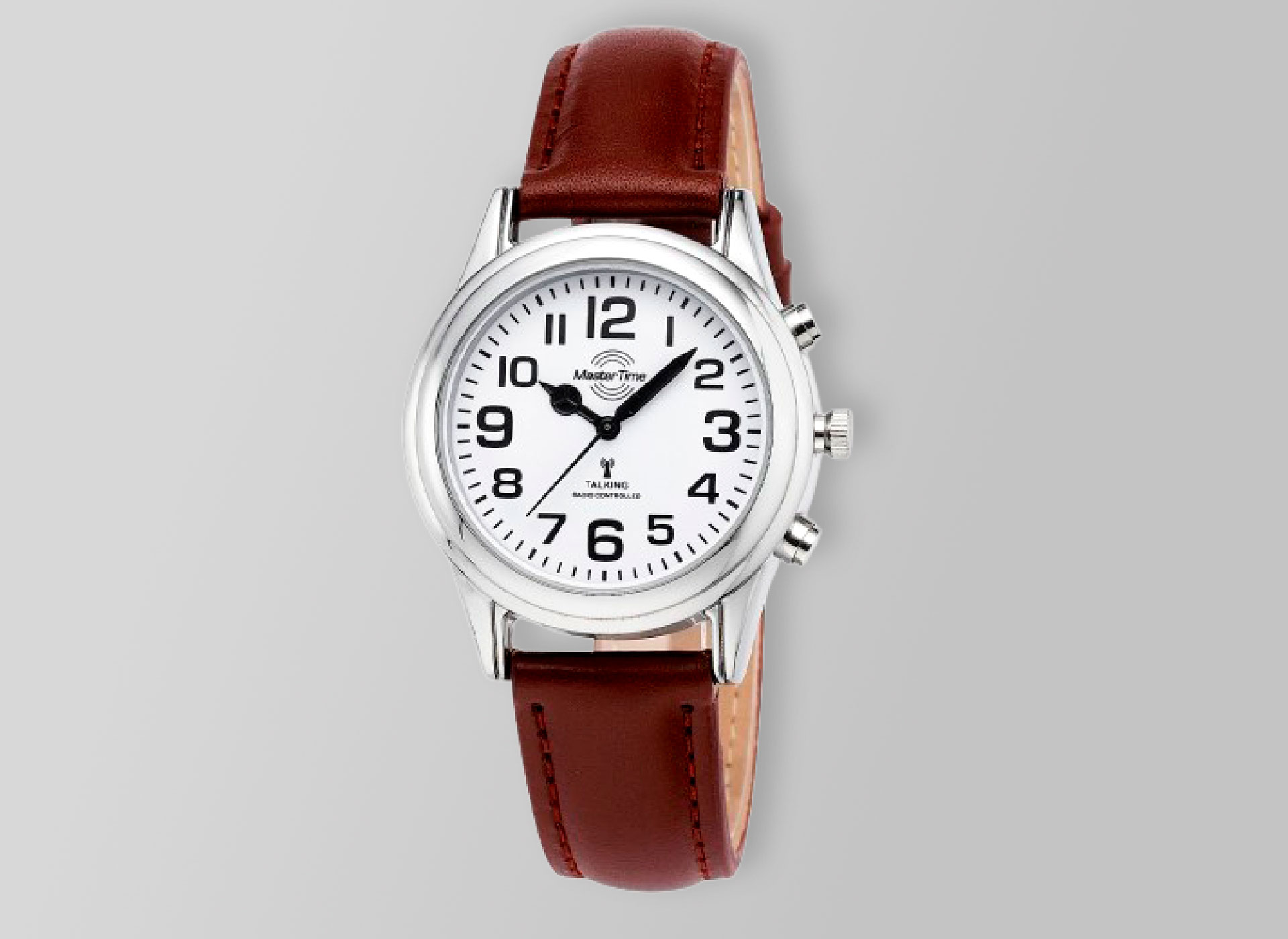 Ansicht auf die braune Damenuhr.