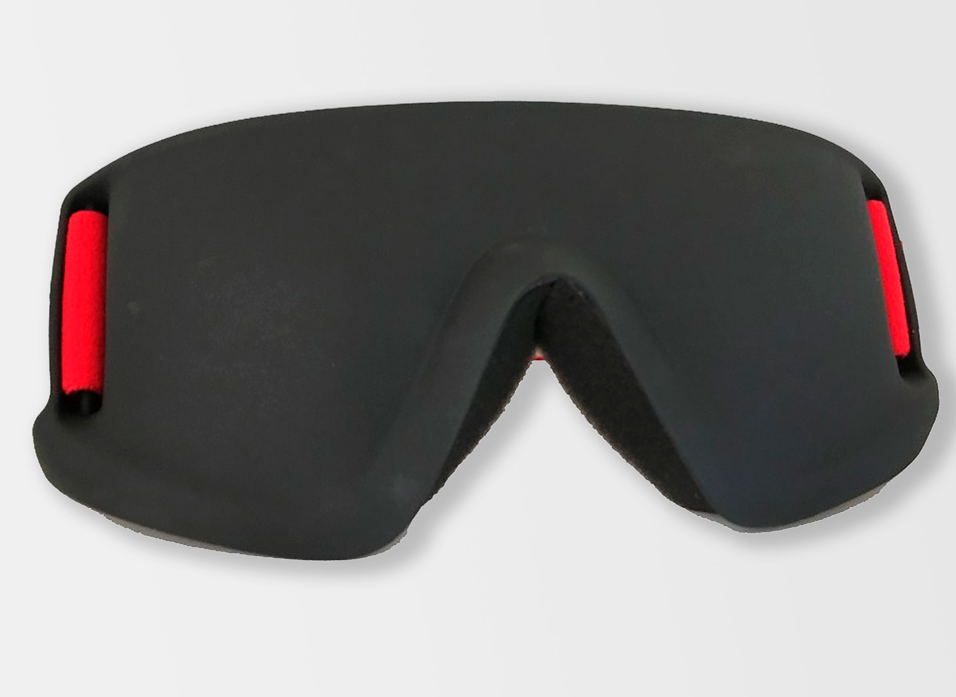 Ansicht auf die schwarze Brille.