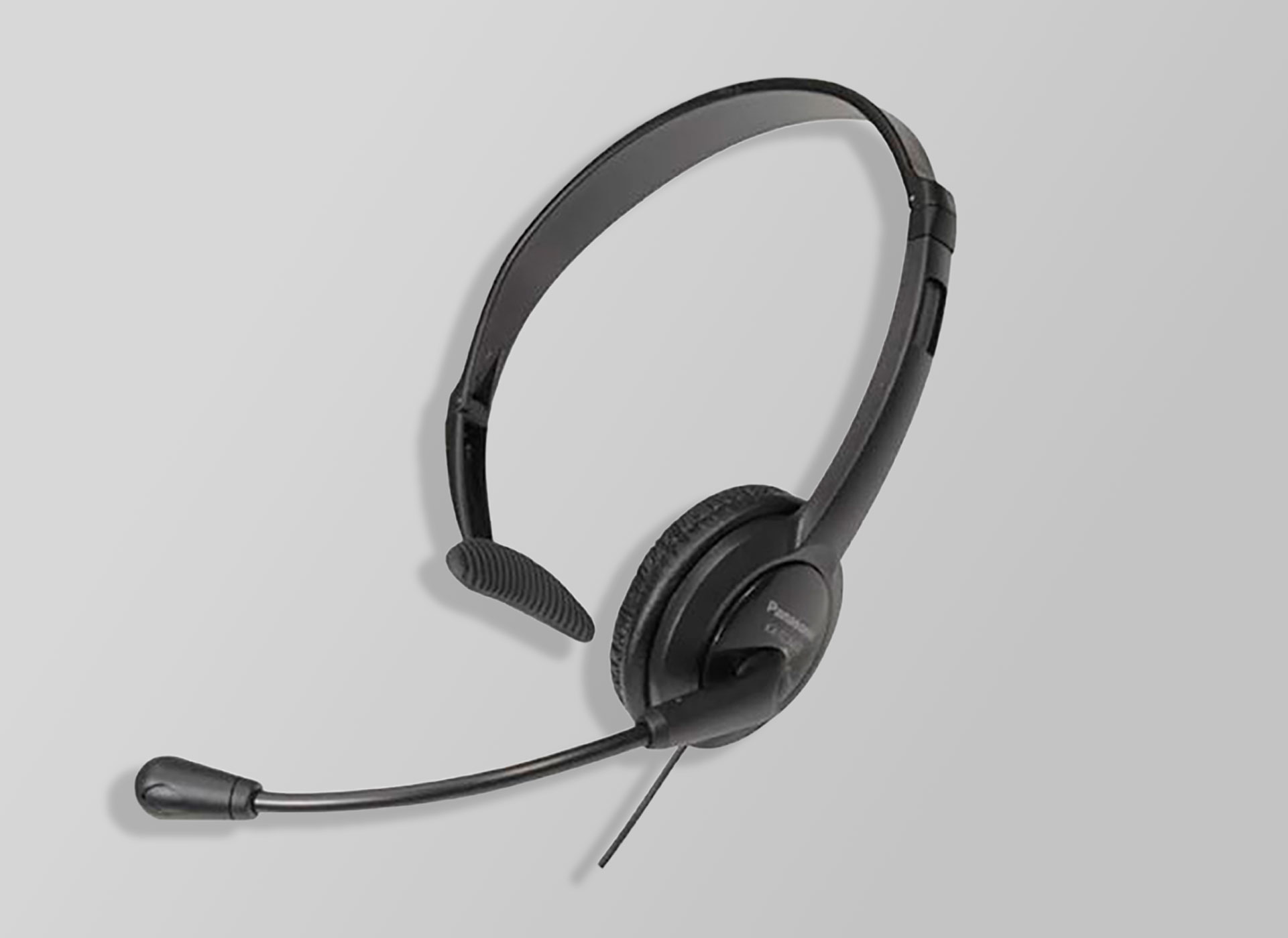 Ansicht auf ein schwarzes Headset.